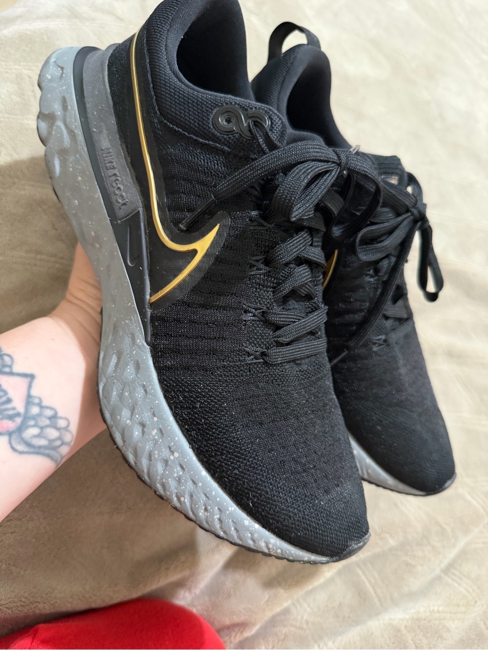 Nike Black & Gold Athletic Sneakers